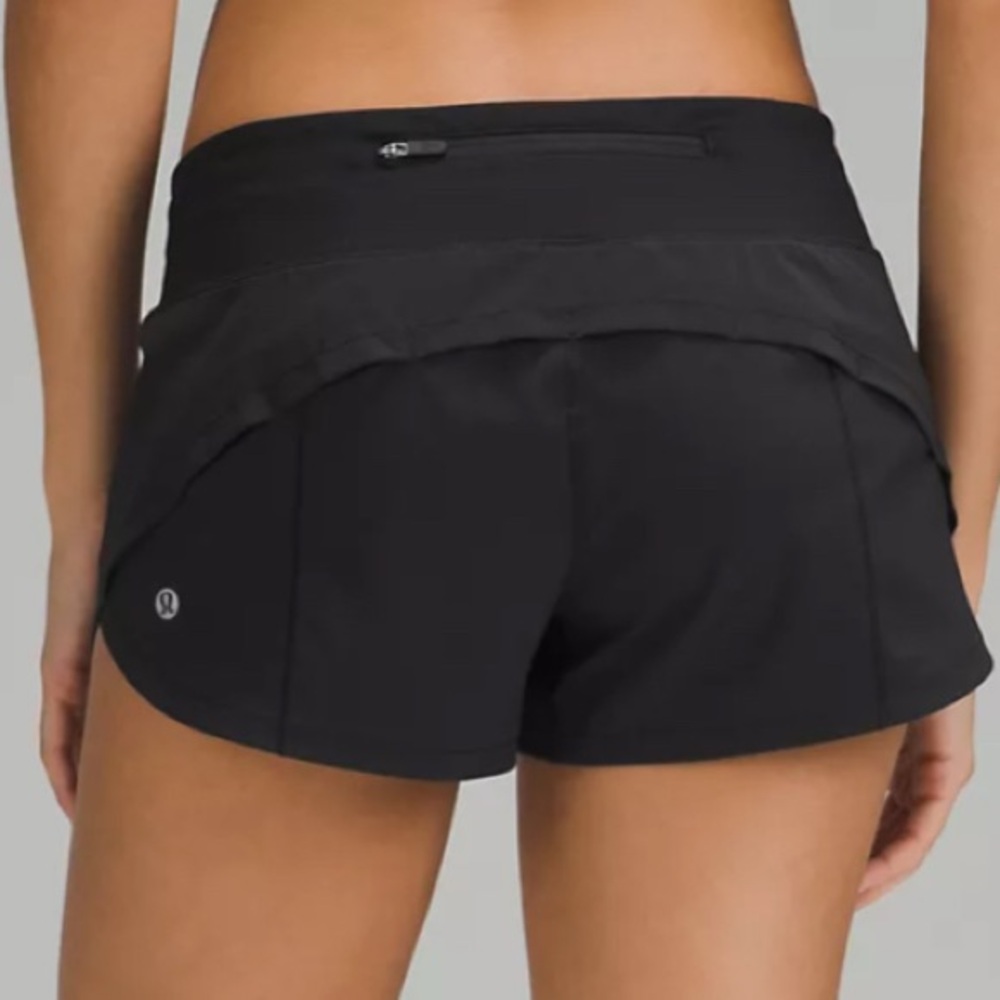 Lulu Lemon low rise speed up short size 8 black